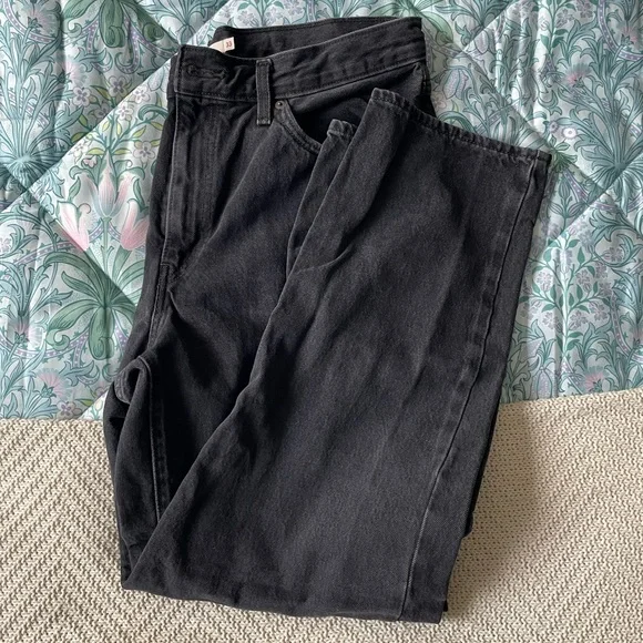 Levi's Women's Black 94 Baggy Straight Leg Jeans - Picture 1 of 8